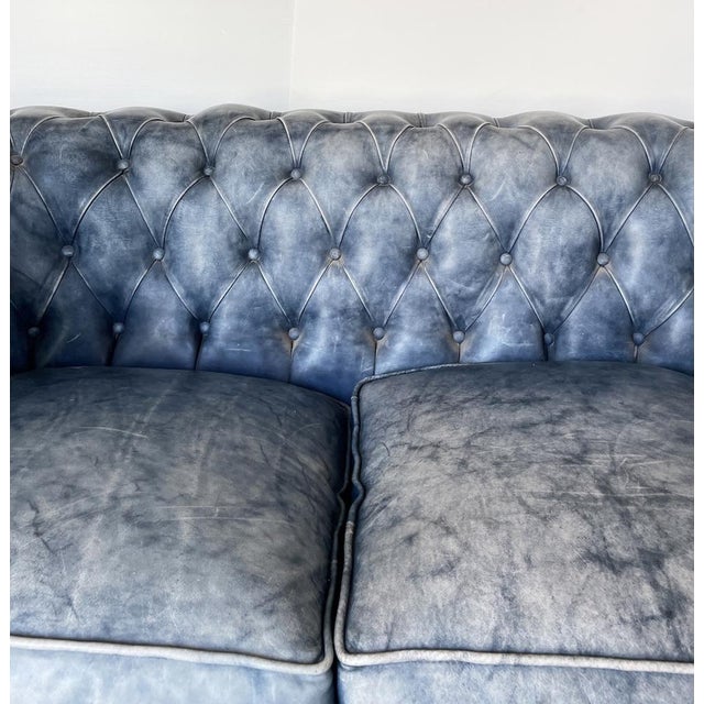 Chesterfield-Style Leather Sofa, 1990s For Sale - Image 6 of 14