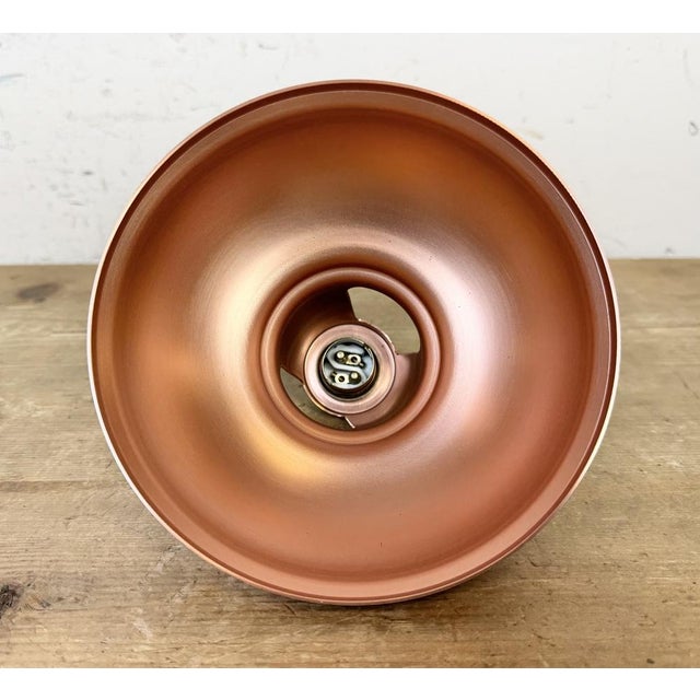 Vintage Industrial Copper Ceiling Lamp For Sale - Image 11 of 16