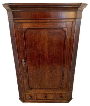 Antique 18th Century Oak Hanging Corner Cabinet