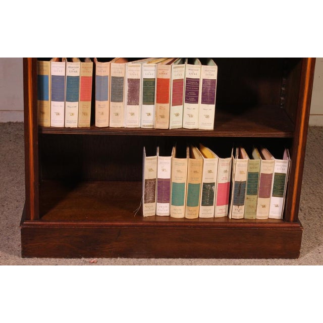 Open Bookcase in Mahogany with Inlays For Sale - Image 4 of 13