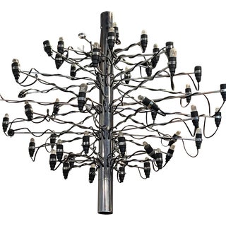 1980s Gino Sarfatti Chandelier 2097/50 For Sale