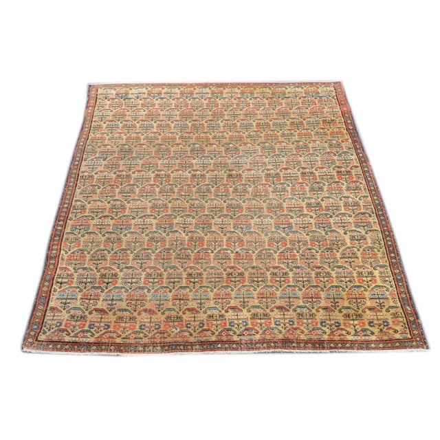 Late 18th Century Antique Persian Farahan Rug 3'3'' x 4'9'' For Sale - Image 10 of 11