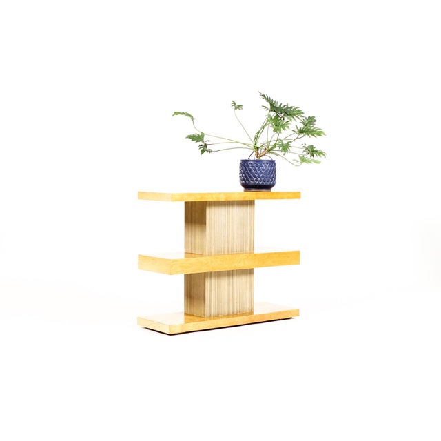 #2172 — Vintage Mid Century Maple Tiered Shelf / Console — Paul Frankl for Barzilay Fantastic shelf / console designed by...