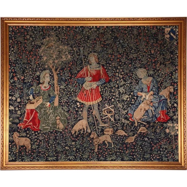 2000 - 2009 Framed Tapestry with Medieval Motif For Sale - Image 5 of 5