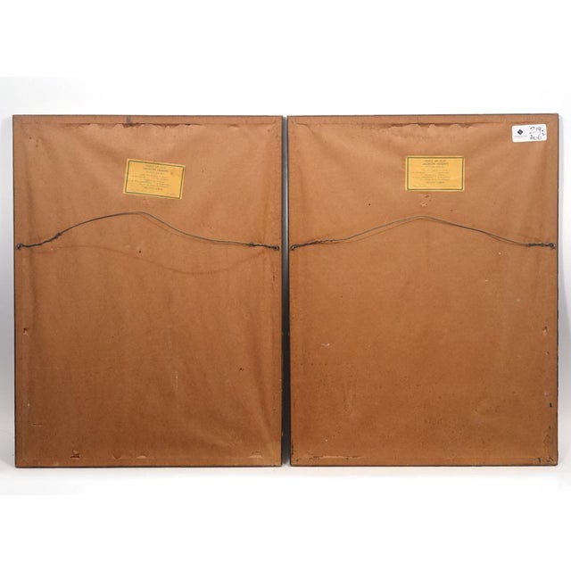 1950s Original Kawano Kaoru Japanese Crane Woodblocks- A Set of Two For Sale In Miami - Image 6 of 7