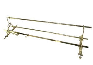 Art Nouveau Brass Wall Rack, 1920s