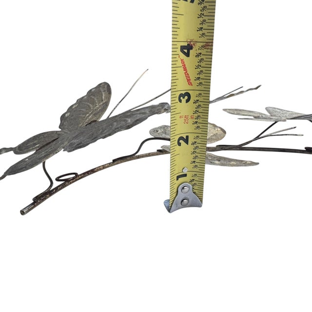 Vintage Brass Plated Butterfly Wall Decor For Sale - Image 9 of 10