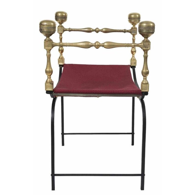 Vintage Folding Faldstool Chair, Mid-20th Century For Sale - Image 3 of 7