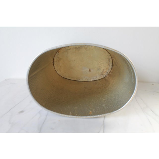 Vintage Reynolds Hammered Aluminum Waste Basket For Sale - Image 9 of 10