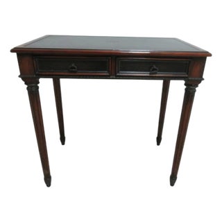 1990s Theodore Alexander Writing Desk Console French Leather Top Ladies For Sale