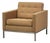 Vintage Florence Knoll Beige and Chrome Lounge Chair For Sale