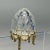 1980s Faberge Clear Cut Crystal Petite Egg Paper Weight Signed and Numbered With Stand For Sale - Image 4 of 11
