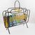 Yellow Mathieu Matégot Mid-Century Black, Yellow Lacquered Metal Magazine Holder For Sale - Image 8 of 17