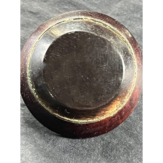 Mid-Century Modern 1970s Vintage Sculptural Wooden Dome Earrings, Pair For Sale - Image 3 of 7