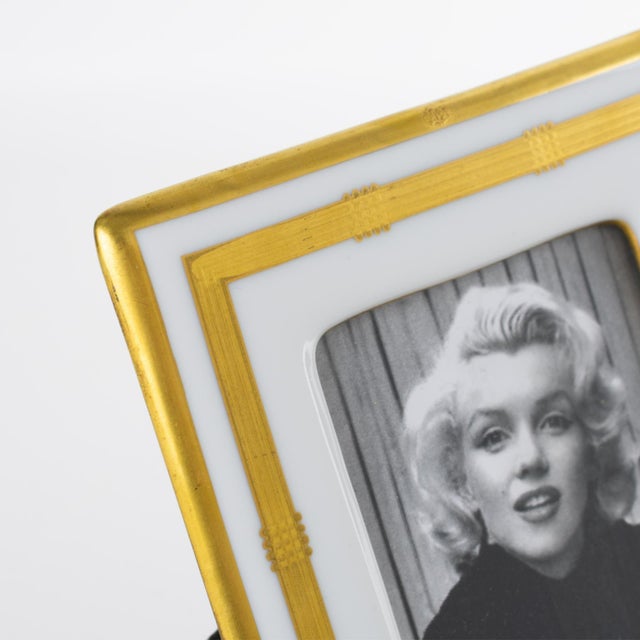 Christian Dior White and Gilded Ceramic Picture Frame, circa 1980 For Sale In Atlanta - Image 6 of 11
