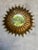 Round Spanish Gilt Metal Sunburst Mirror With Large Radiating Leaves For Sale - Image 4 of 12