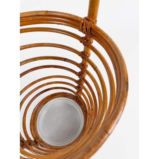 Wood Vintage Italian Rattan Umbrella Stand by Tito Agnoli, 1960s For Sale - Image 7 of 18