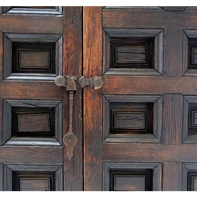 Mid 20th Century Brutalist Spanish Cabinet in Wood, 1950s For Sale - Image 5 of 16