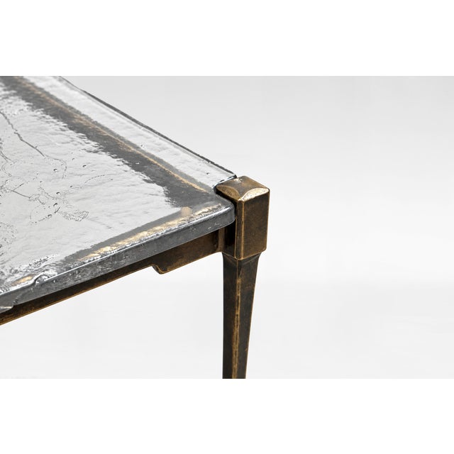 Late 20th Century Industrial Forged Bronze and Cast Glass Waldemai Table by Lothar & Gisela Klute for Lothar Klute, Germany, 1990s For Sale - Image 5 of 8
