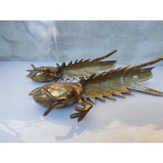 Japanese Brass Peacock Figurines, 1950s, Set of 2 For Sale - Image 6 of 9