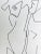 Post-Modern figurative drawing by Erik Sulander in Ink on paper, 9x12, signed, framed.