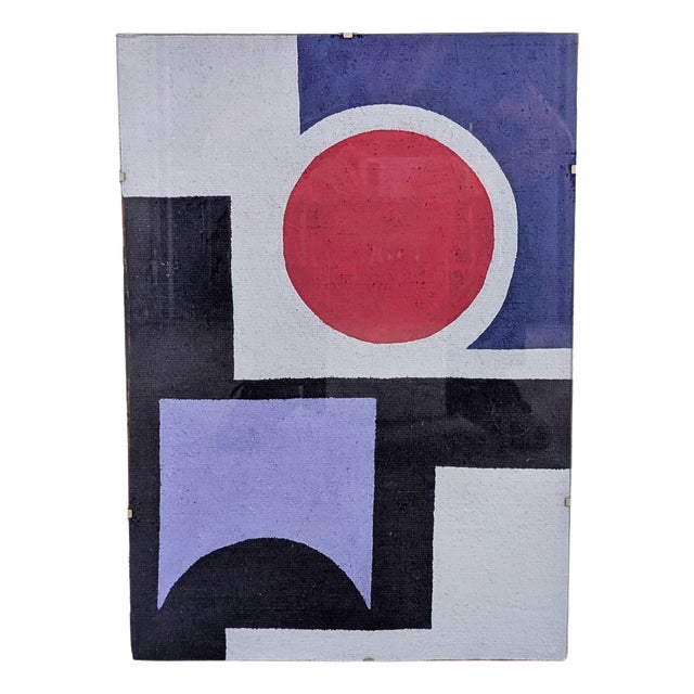 Charlotte Möck, Abstract Composition, Acrylic on Jute Canvas For Sale