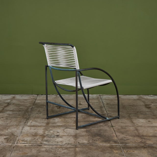 1970s Set of Six Kipp Stewart Bronze Patio Dining Armchairs for Terra For Sale - Image 9 of 18