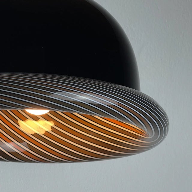 1960s Vintage Italian Murano Black Pendant Lamp, 1960s For Sale - Image 5 of 18