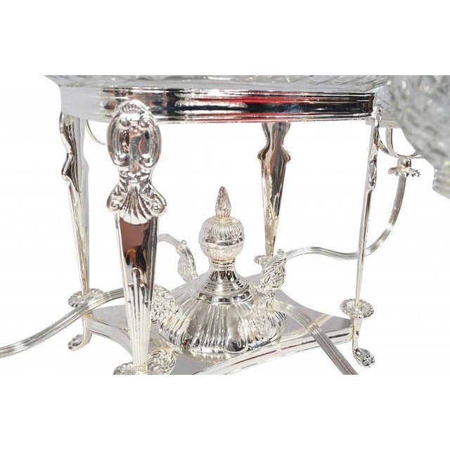 Silver Plate and Glass Serving Bowls, Set of 2 For Sale - Image 10 of 14