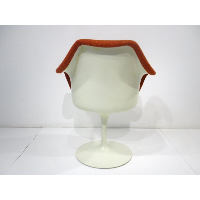 Knoll Eero Saarinen Upholstered Tulip Arm Chair For Sale - Image 4 of 7
