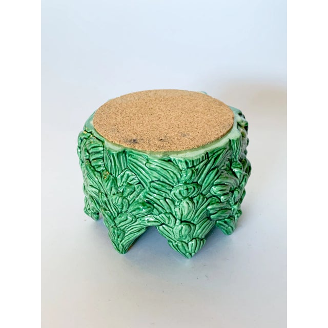 Vintage Ceramic Pine Tree Wine Coaster Trinket Dish For Sale - Image 4 of 5