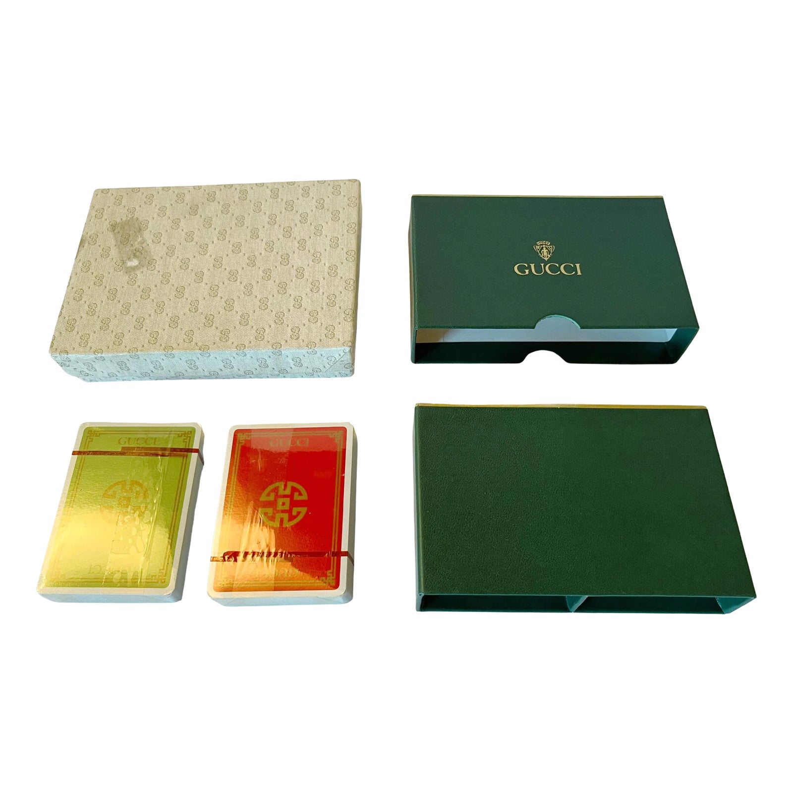 Gucci Set of Double Vintage Playing Cards | Chairish
