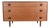 Mid 20th Century Low Six Drawer Teak Dresser With Leather Pulls For Sale