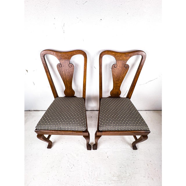 Late 20th Century Queen Anne Style Dining Chairs, Set of Four For Sale - Image 15 of 16