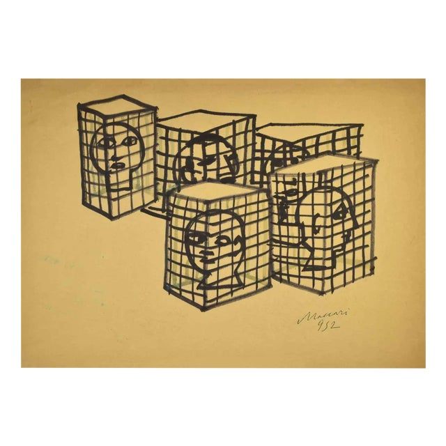 Mino Maccari, Figure, Drawing by Mino Maccari, 1952 For Sale