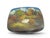 Russian Fedoskino hand painted lacquer box featuring a miniature landscape scene with a traditional Russian Orthodox...