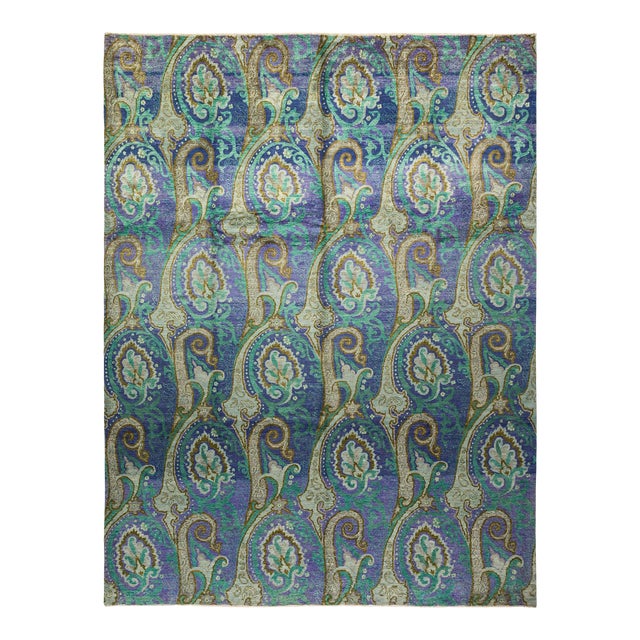 Suzani Collection Hand-Knotted Area Rug - 9' 1" X 11' 9" For Sale