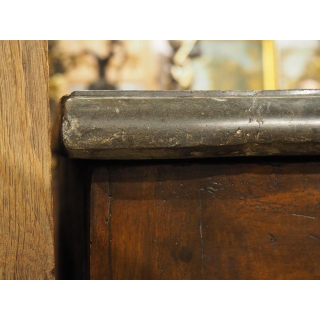 French Louis XV Lyonnais Walnut Buffet With Original St. Cyr Stone Top, C. 1760 For Sale - Image 17 of 18