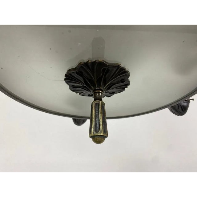 Secession Bronze Chandelier, 1920s For Sale - Image 9 of 12