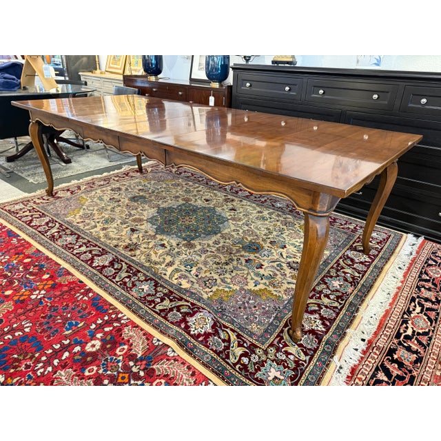 1990s Henredon French Provincial Louis XVI Dining Room Extension Table For Sale - Image 5 of 12