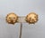 Vintage 1960s Signed Crown Trifari Round Goldtone Studded Clip Earrings-2 Pieces For Sale In Philadelphia - Image 6 of 7