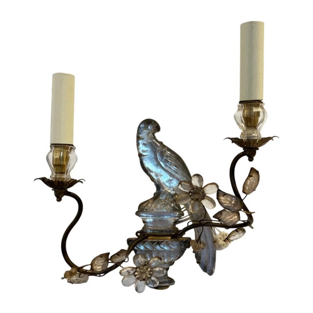 Parrot and Urn Wall Sconces from Maison Baguès, 1960s, Set of 2 For Sale - Image 3 of 8