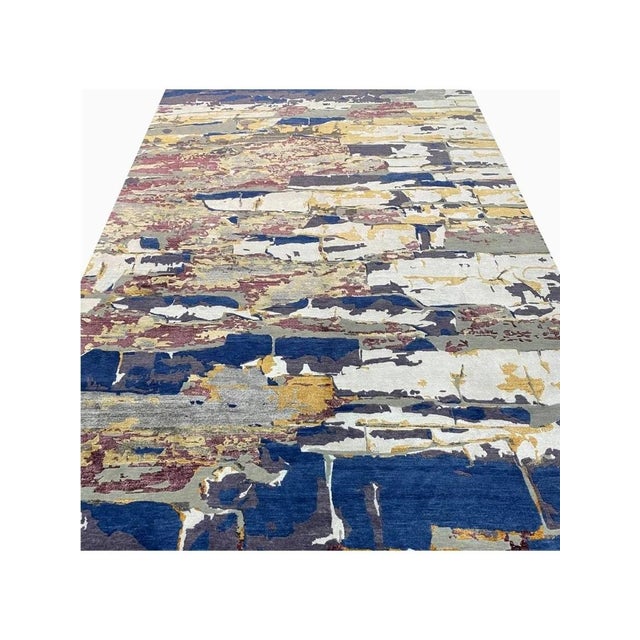 Handwoven Contemporary Abstract Area Rug 10x14 For Sale In Dallas - Image 6 of 12