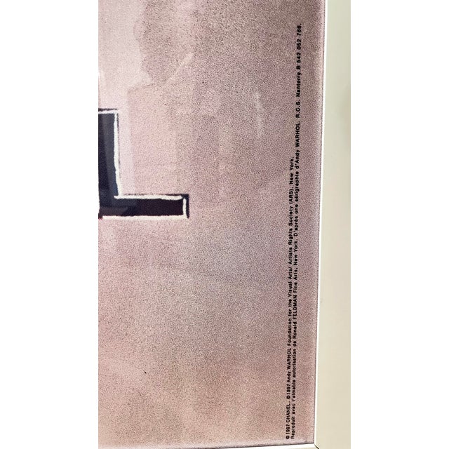 Paper Vintage Chanel No.5 Poster – Authorized Andy Warhol Reproduction, Framede For Sale - Image 7 of 8