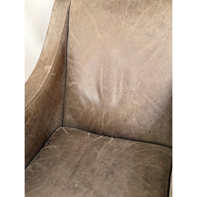 Vintage Tetrad International British Shelby Sloped Arm Leather Club Chairs - A Pair For Sale In Los Angeles - Image 6 of 11
