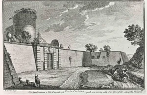 After Giuseppe Vasi, Porta Pertusa, Etching, Late 18th Century