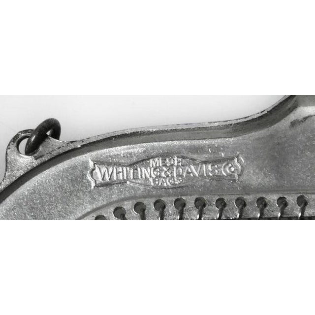 Art Deco Whiting & Davis Mesh Purse Silver Detailed Filigree Frame - Art Deco Flapper Era For Sale - Image 3 of 4