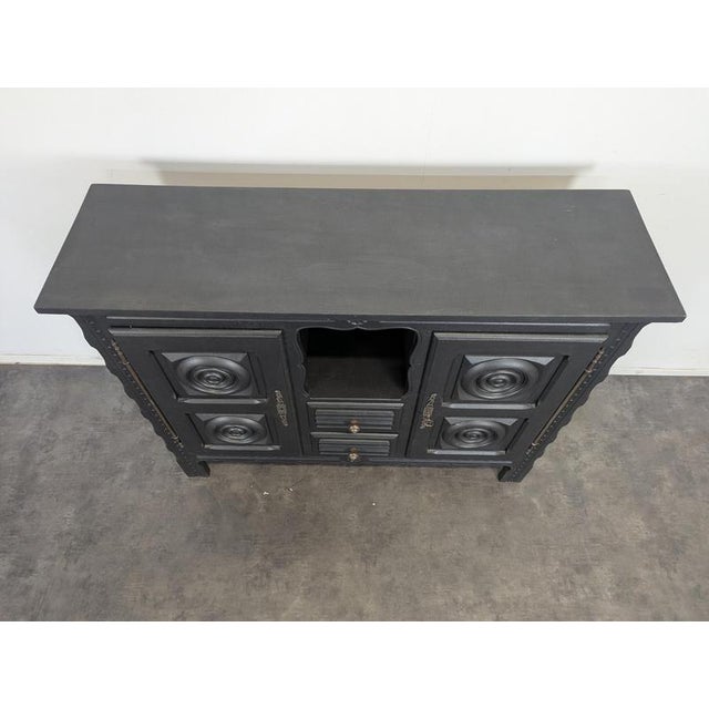 Painted Black Buffet in the style of Dudouyt For Sale - Image 3 of 7