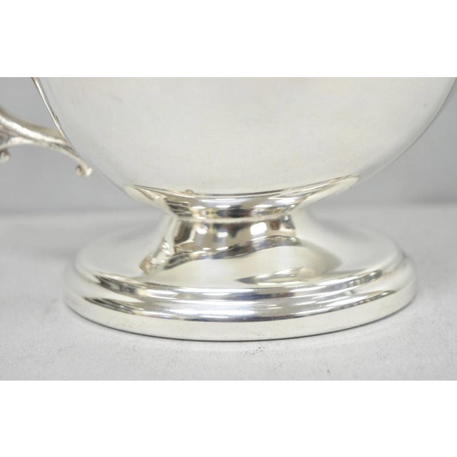 Mid 20th Century Vintage English Regency Style Silver Plated Gravy Sauce Boat With Handle For Sale - Image 5 of 10