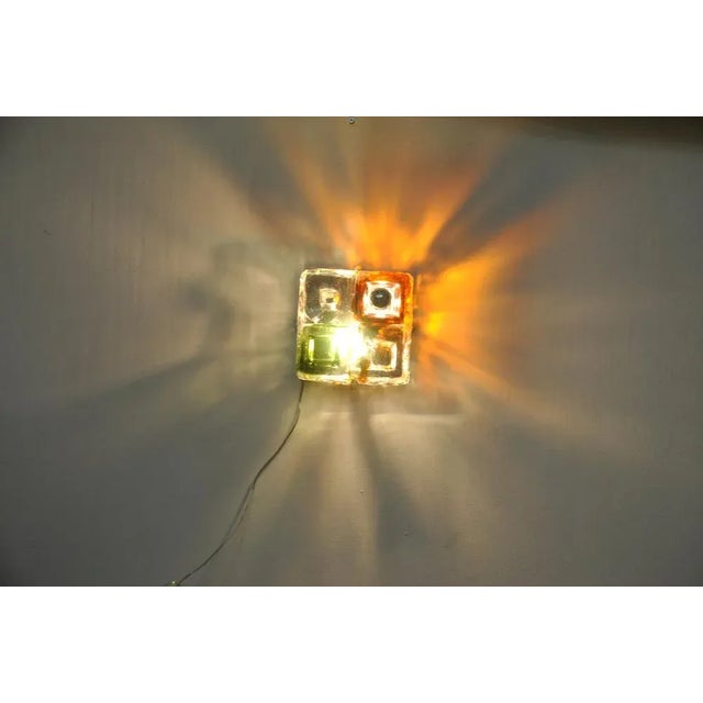Italian Wall Lights in Murano Glass, 1970s, Set of 7 For Sale - Image 6 of 12